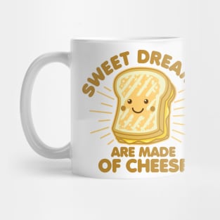 Sweet Dreams Grilled Cheese Humor Saying Graphic Mug